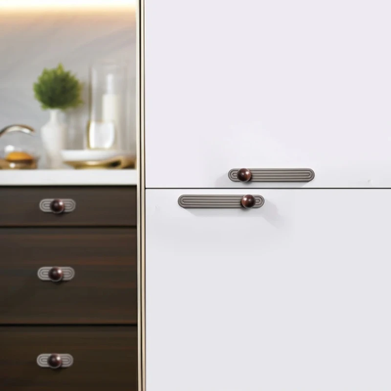 Nordische Küchenschrankgriffe, Griffdesign in Linienform, Möbelgriff für Schränke und Schubladen, Kommodenknöpfe, Kleiderschrankgriff / Lochabstand 96mm – Detail 4