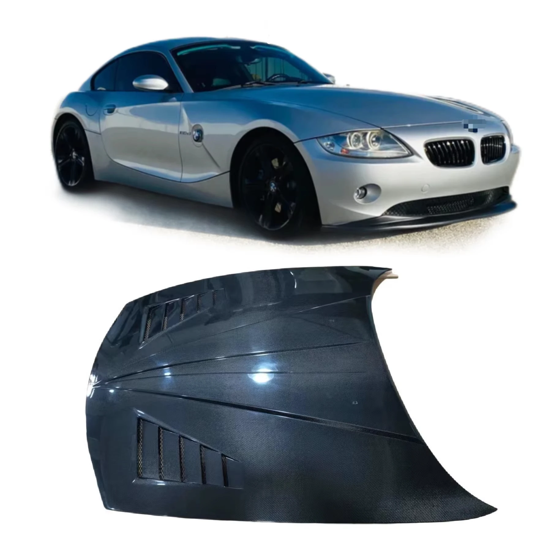 

Customizable for BMW Z4 E85/E86 Engine Hood Open Hole Carbon Fiber in New Condition Modified Design