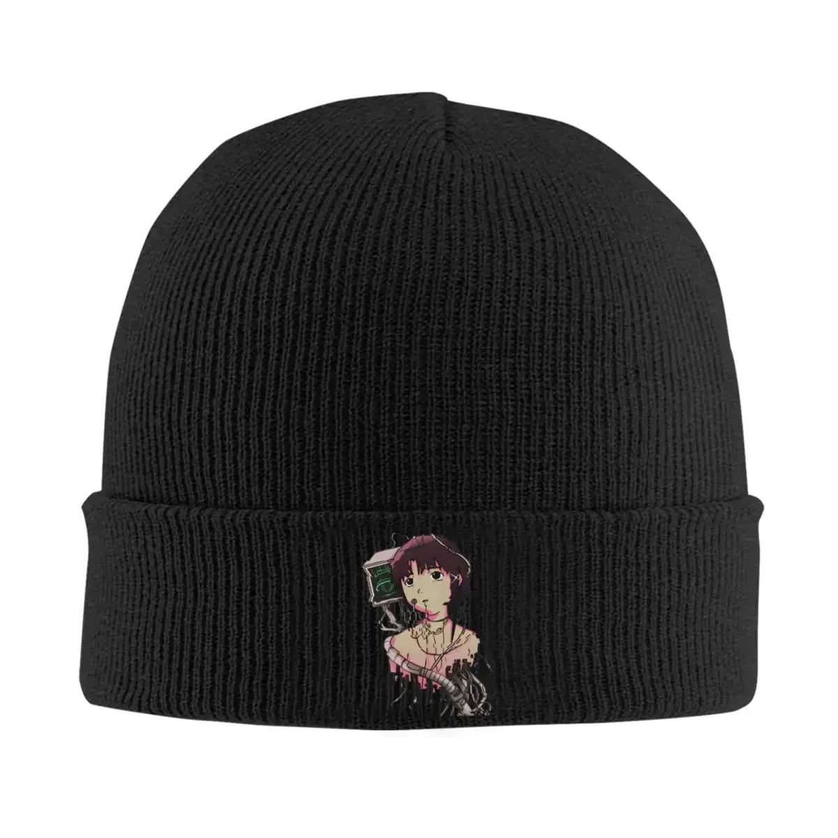 Serial Experiments Lain Sci Fi Knitted Hat Beanie Winter Hats Warm Fashion Anime Lwakura Manga Cap Men Women Gift