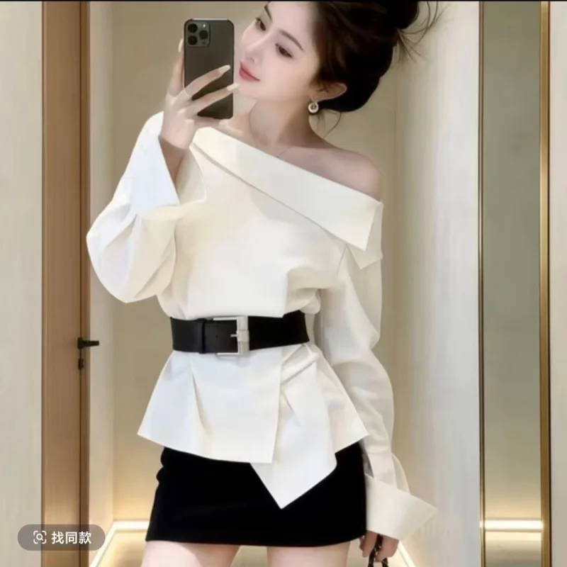 

Vintage Women's Blouses Solid Casual Shirts Fashion Loose Spring/Summer Korean Clothing Long Sleeves Women Tops