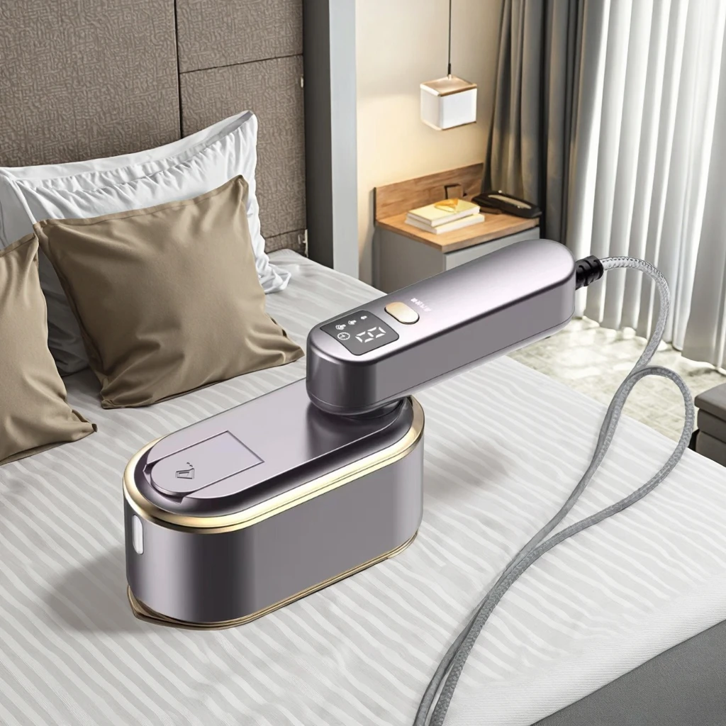 

Портативный отпариватель для одежды 1200 Вт, электрический мини-железный станок 150 мл с 3 передачами, ручной сухой и влажный, для домашнего использования и отеля, вилка стандарта США