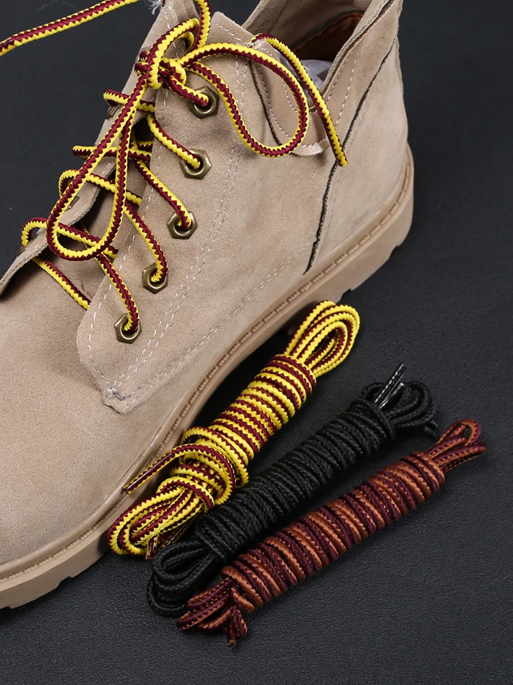 HIBERNICircular striped woven diameter 3mm martens lace casual shoe lace rope Applicable to Timberland