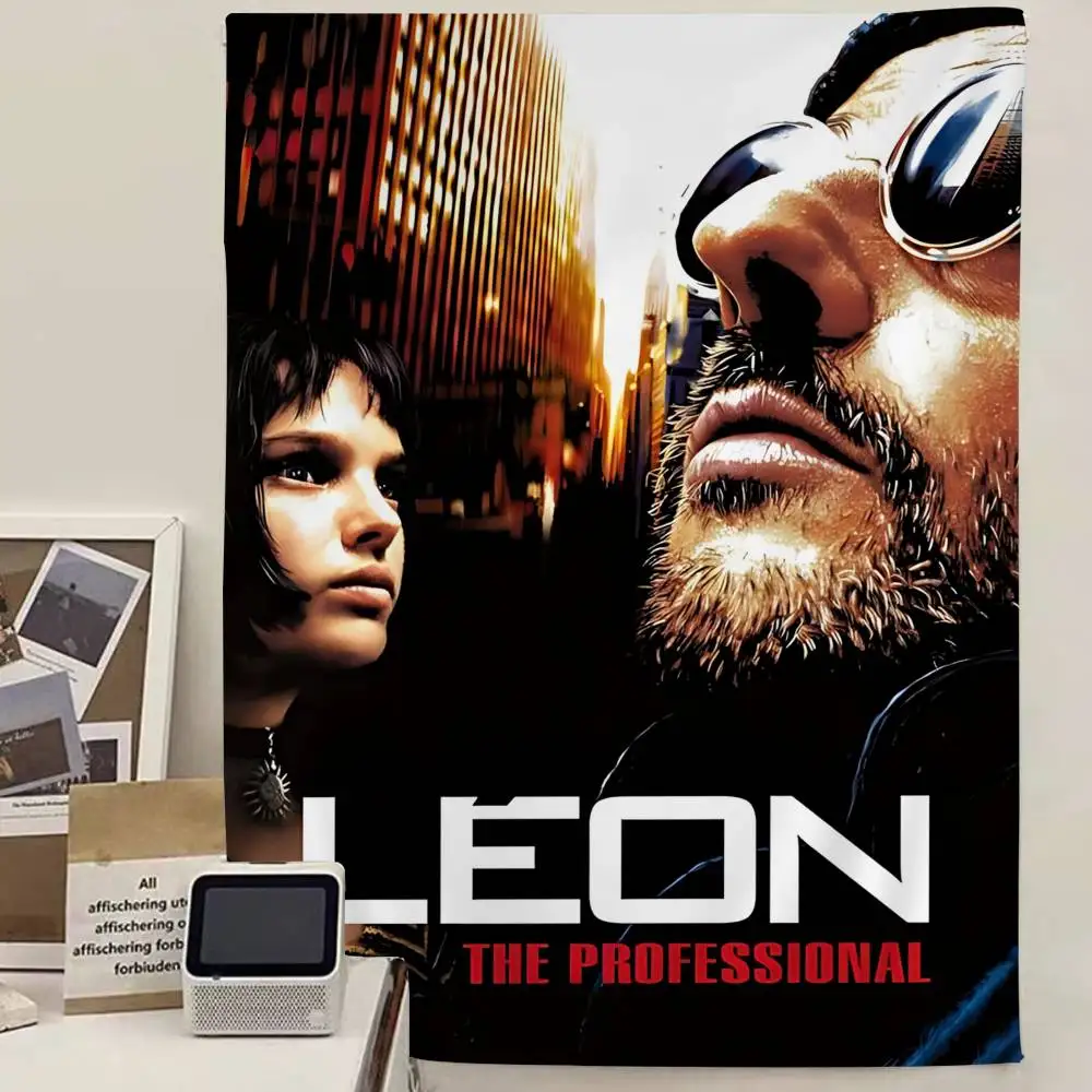 Movie L-Leon T-The P-Professional Cartoon Tapestry Art Science Fiction Room Home Decor Wall Hanging Sheets