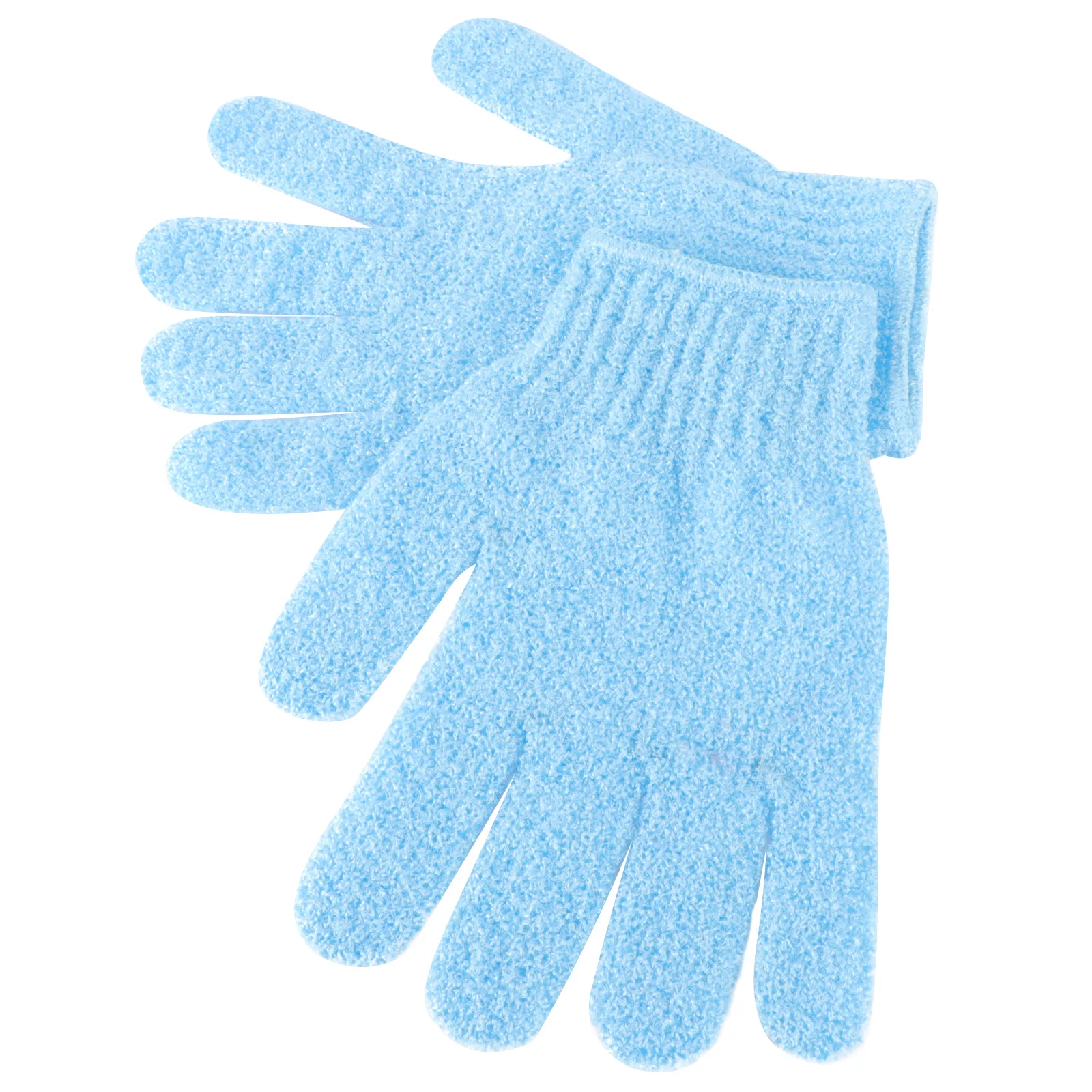 2 زوج قفاز حمام التقشير خمسة أصابع لينة الغسيل ميت لغسل الجسم هلام الصابون استخدام سهلة التنظيف بسط تناسب جميع الأعمار للجنسين