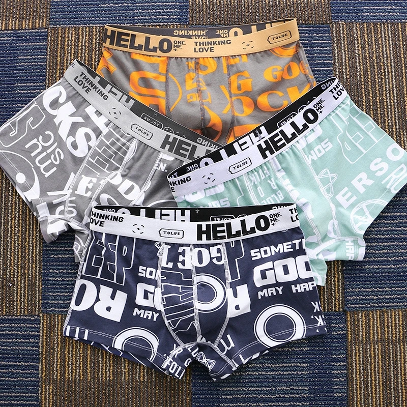 Men\'s Underwear Cotton Man Underpants Cartoon Men Boxer Shorts Moisture Absorbent Elastic Male Pantie Comfortable Breathable