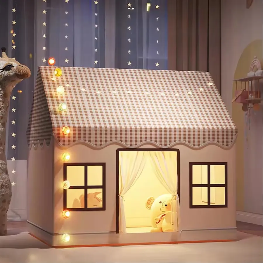 Criança dobrável jogar tenda pequena casa criança brinquedo tenda princesa menina castelo jogar casa tenda do bebê não inclui bola de luz presente natal