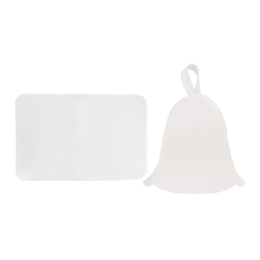 Bathroom Hat Sauna Pad Set Sauna Experience 49.50X32.50X0.10cm Absorbent Felt Sauna Hat Set Moisture Absorbing Hat