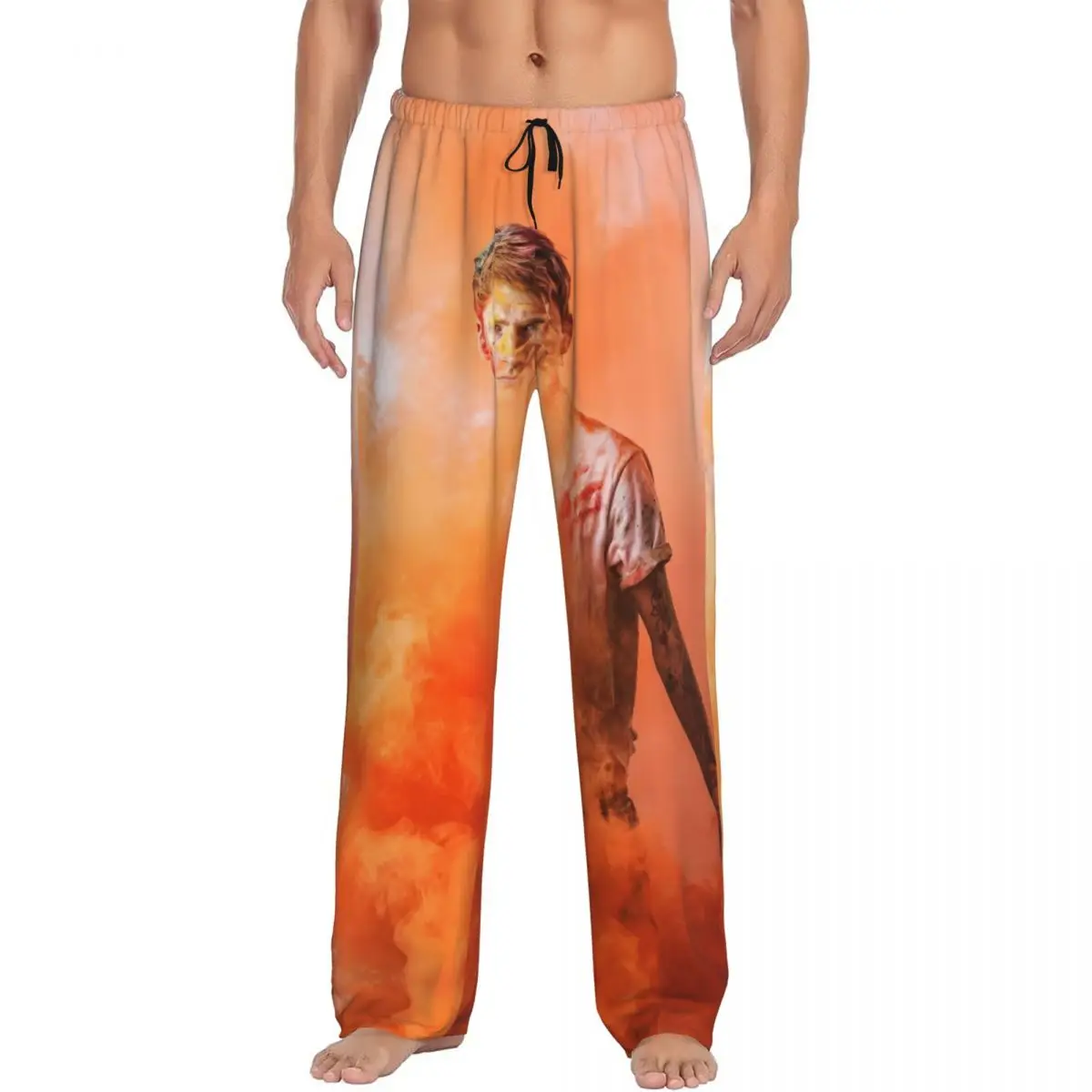 

Custom Men's Rapper MGK M-Machine Gun K-Kelly Pajama Pants Print Sleep Sleepwear Bottoms with Pockets