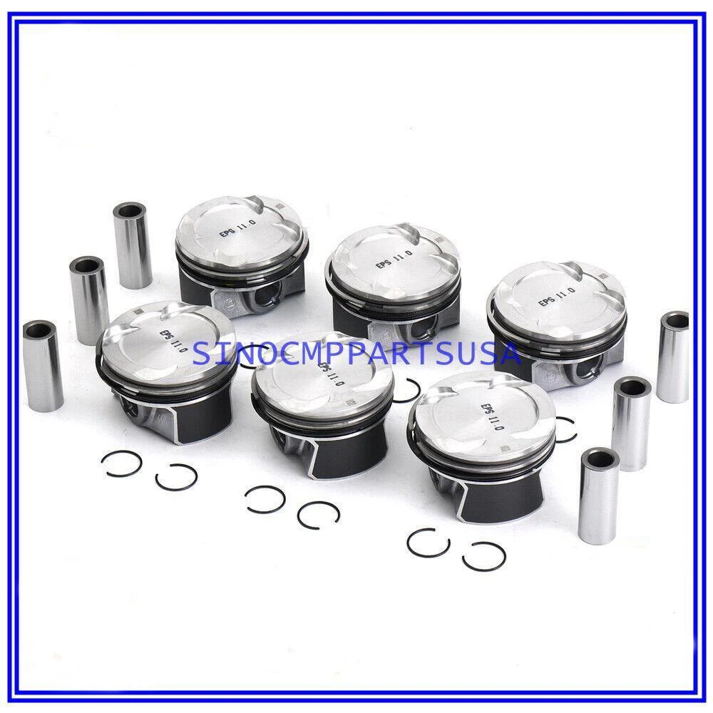 6pcs Piston Rings Set For BMW M140i M240i 340i 440i 540i 640i 740i X3 X4 B58B30 11258637989 11258638448 11258657760 11258638450