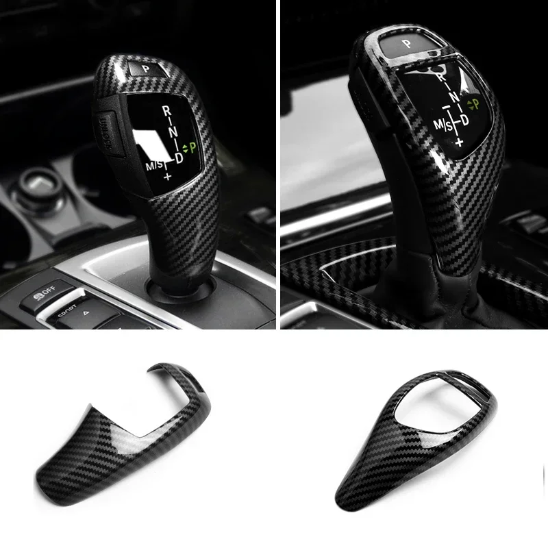 Carbon Fiber Texture for BMW F30 F10 F15 F07 F20 F21 F22 F32 F34 F35 5GT Car Gear Shift Panel Frame Gear Knob Cover Head Trim