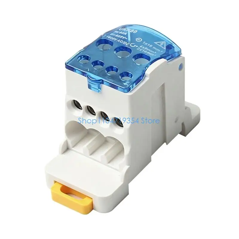 0XLD Electrical Junction Box With Multiple Output Power Wire Electrical Connector Din Distribution Wiring Accessories