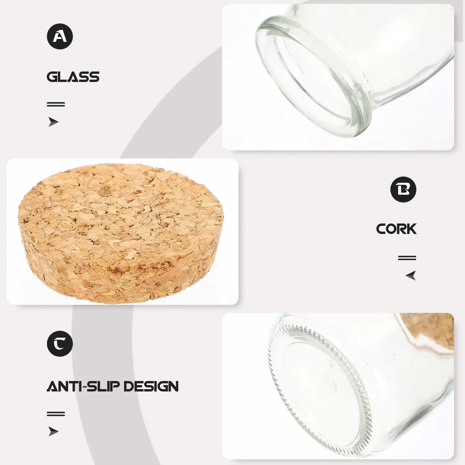 

6Sets Decorative Glass Bottles Premium Food Storage Jars Kitchen Organizer Yogurt Bottles Pudding Jelly Milk Favor Jars