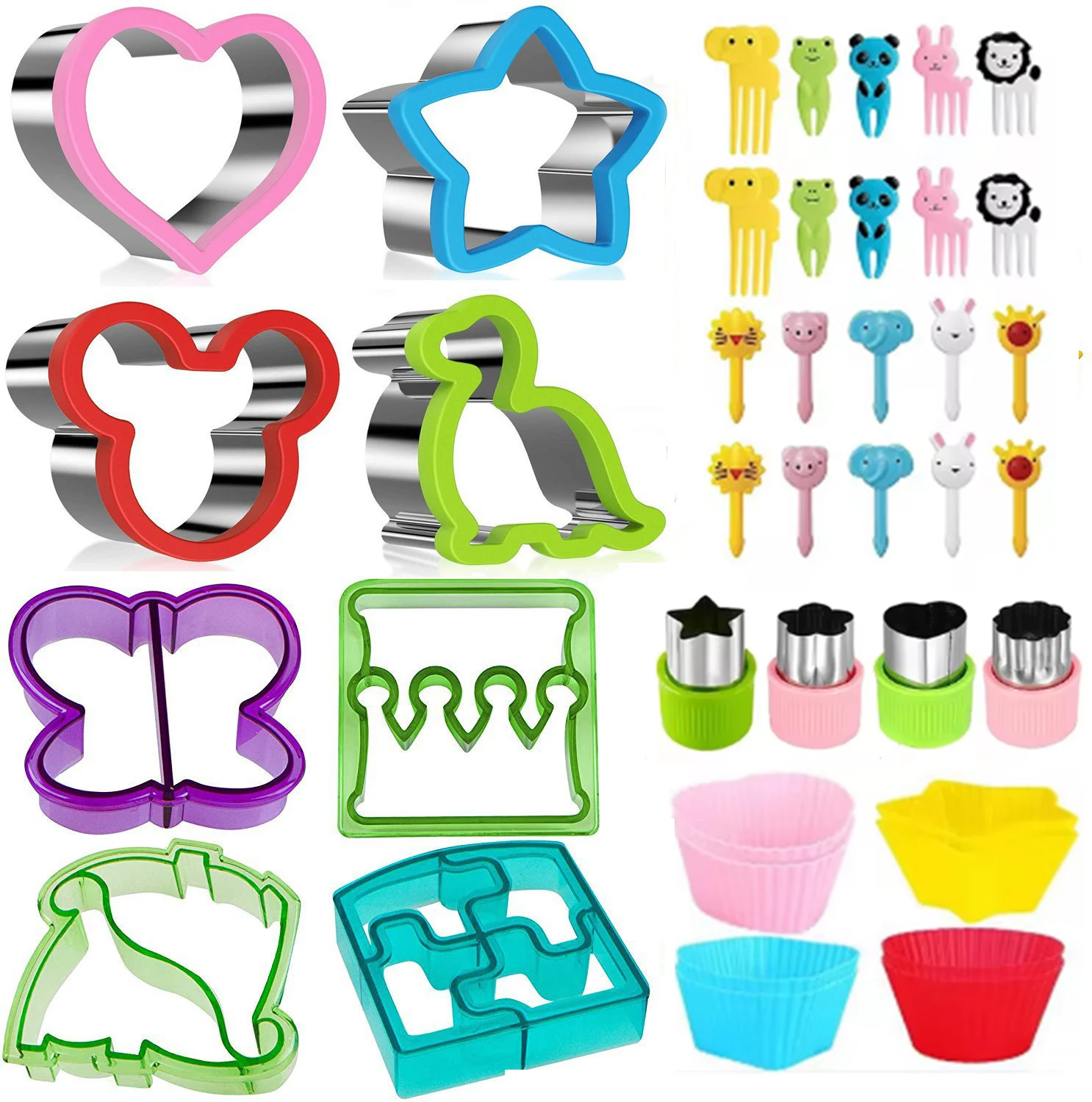 Sandwich Cutters Set for Children Dinosaur Cookie Mold Maker Fruit Shape Cutters School Lunch Bento Box accesssories for kids