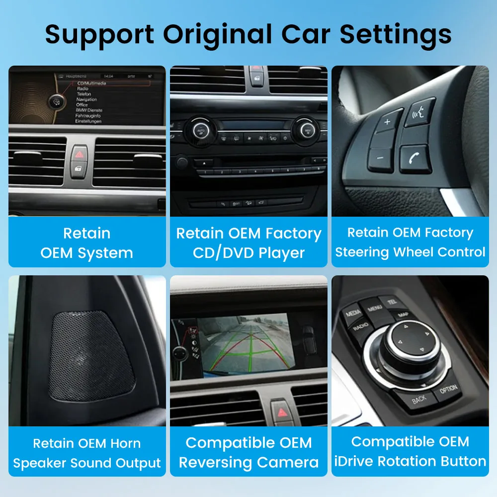 10.25” Car Radio For BMW X5 X6 2007-2013 CCC CIC System GPS Navigation Multimedia Display Head Unit Touch Screen Video Player