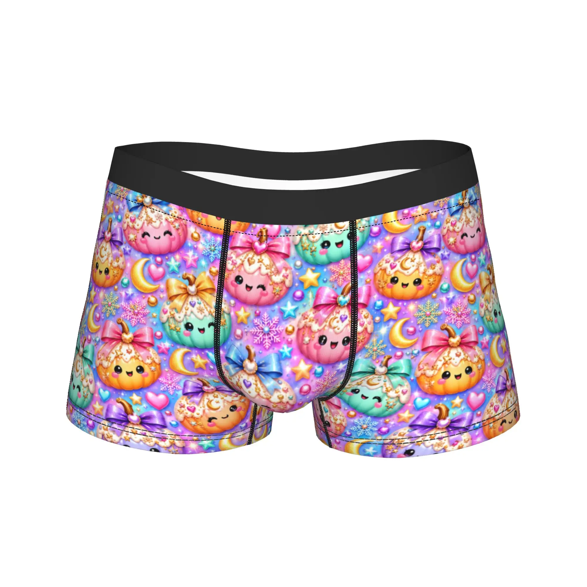 Halloween Starry Pumpkin Underwear  Custom DIY Trunk High Quality Men's Underpants Comfortable Boxer Brief Gift Idea