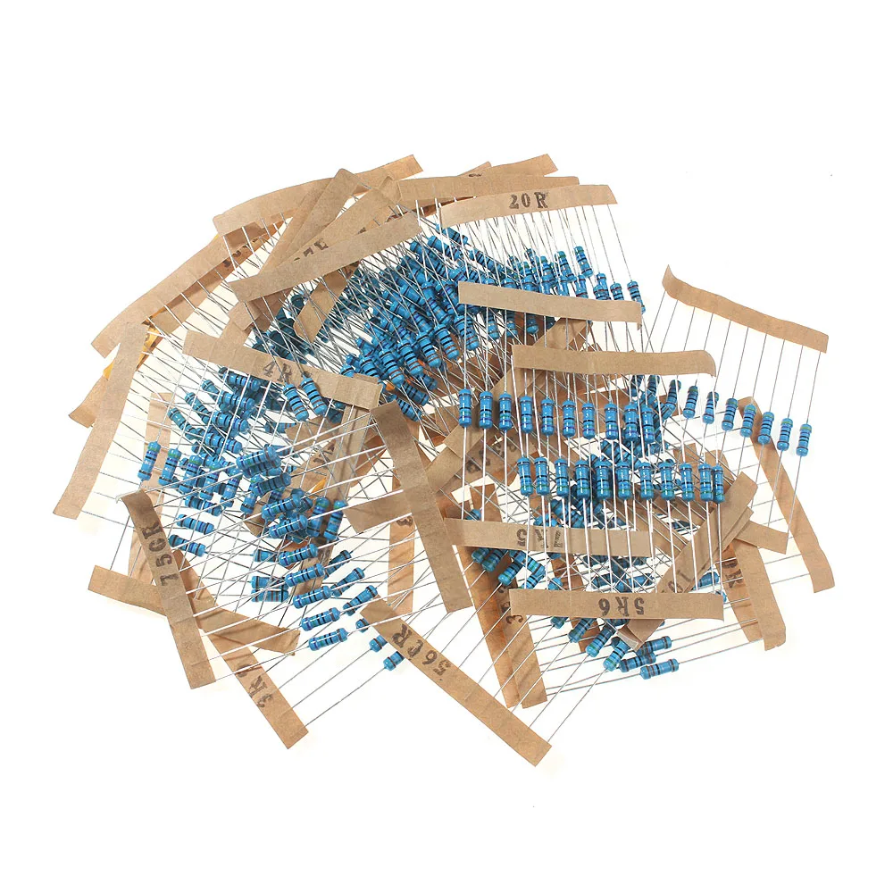 300PCS/Lot 1/2W Metal Film Resistor kit set 30 Values*10pcs resistor pack, 0.5W 0.1R~750R Set of resistors electron Kit