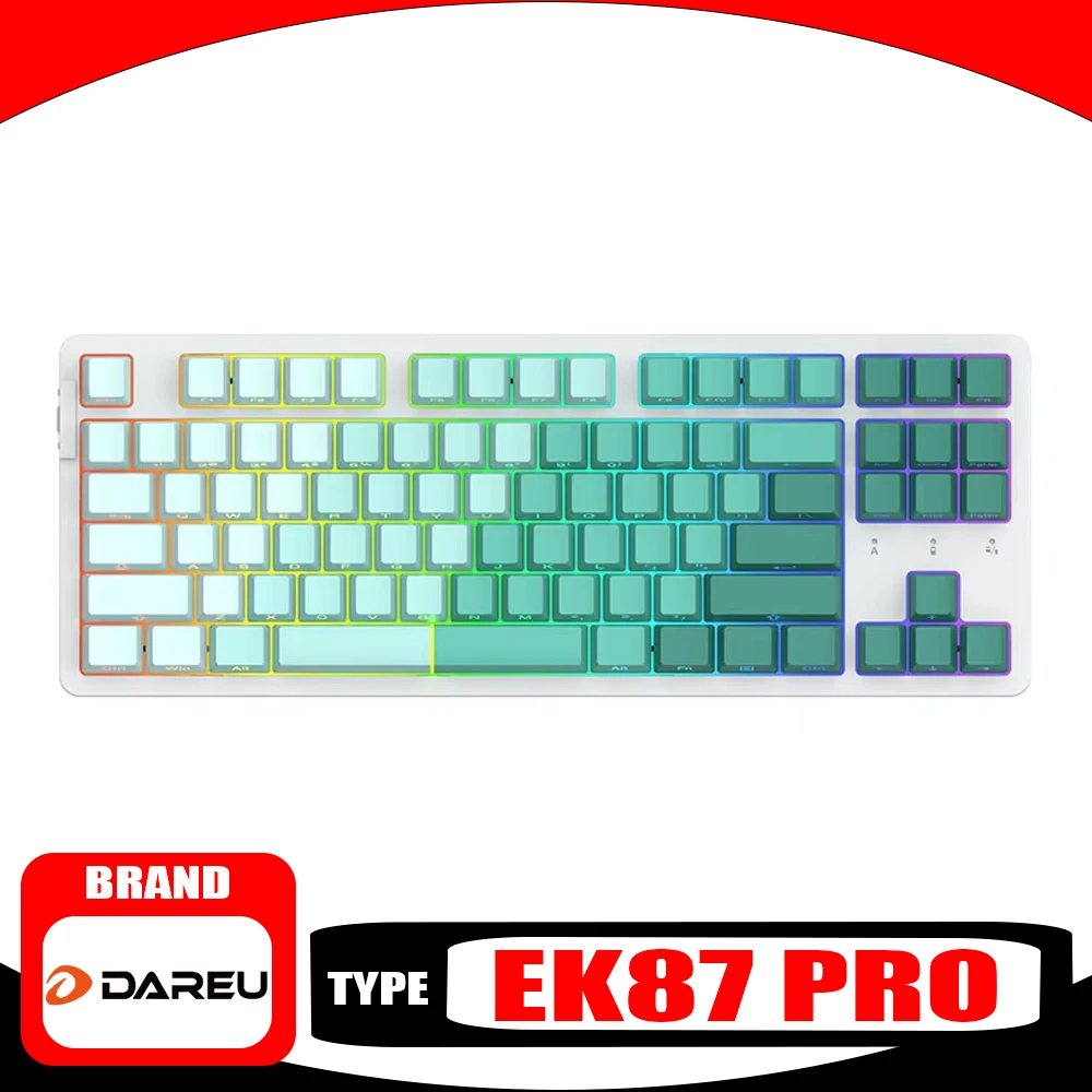 

Dareu Ek87pro Mechanical Keyboard Three Mode Bluetooth Wireless Rgb E-Sports Gaming Keyboard Hot Swap Low Latency Gasket Pc Gift