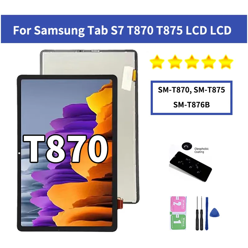 11.0”Tested For Samsung Tab S7 SM-T870 T875 T876B T878U LCD Display Touch Screen Digitizer Glass Assembly Replacement