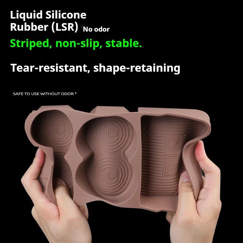 For Leapmotor C16 2027 Car Mounted Central Control Refrigerator Pad Water Cup Holder Silicone Anti Slip Interior Protection Pad