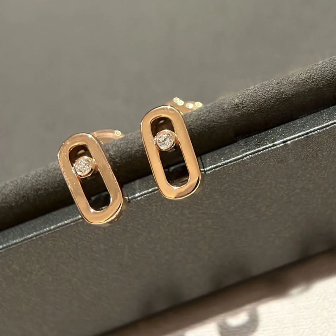 Exquisite Design 925 Sterling Silver Single Diamond Women's Diamond Jewelry Earrings, Classic Style, Fashionable Party Gift