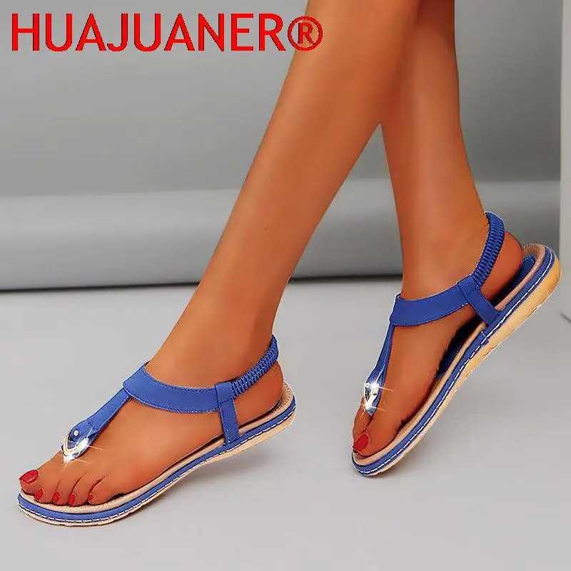 Summer Women Sandals Bohemia Casual Ethnic Shoes Flip Flops Soft Flats Woman Comfortable Plus Size Wedge Sandalias Zapatos Mujer