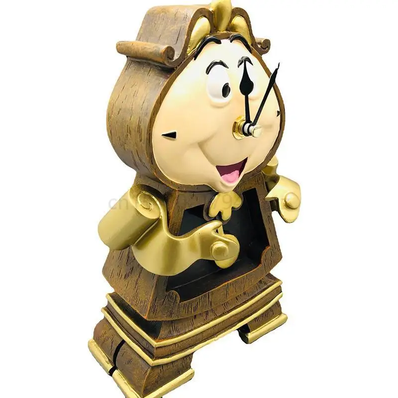 25cm Disney Beauty And The Beast Cogsworth Clock Anime Action Figures Candle Lumiere Model Collection decorazione regalo giocattoli per bambini