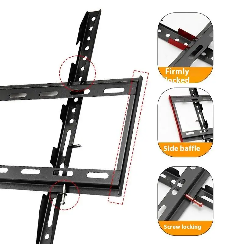 Universal TV Wall Mount for 26-65 Inch Screens - Low Profile Adjustable Bracket, VESA Compatible for Most LCD/LED TVs & Monitors