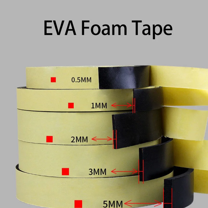 

5M Foam tape thickened sponge single-sided tape Door and window sealant tape dustproof, waterproof and anti-collision soundproof