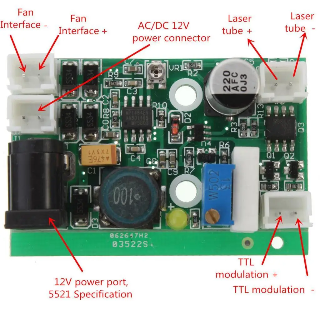 Diode Power Supply Driver Board FR-4 Upgraded Circuit for Red Green Blue Stage Light and DIY Applications