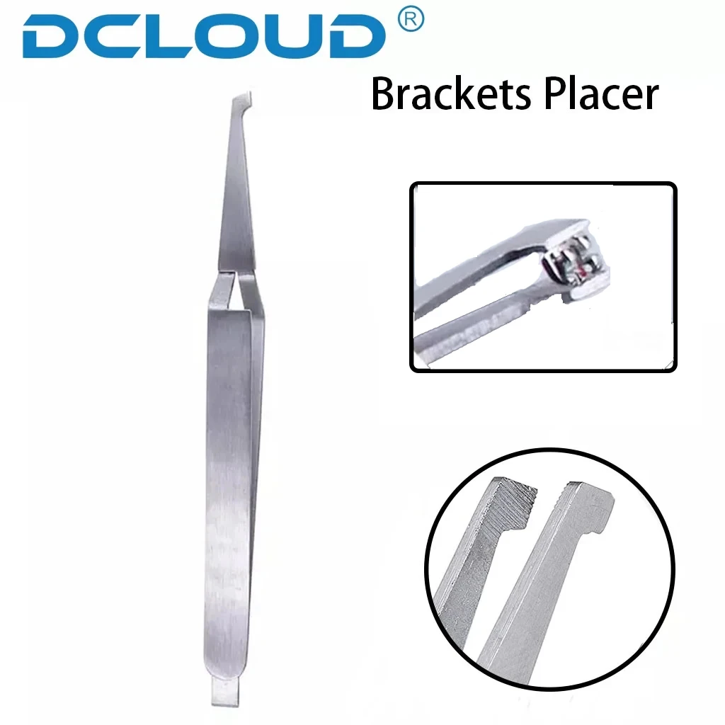 Dental Orthodontic Tweezer Posterior Brackets Holder Buccal Tube Lingual Buttons Bonding Tweezer Placer Articulating Paper Tweez