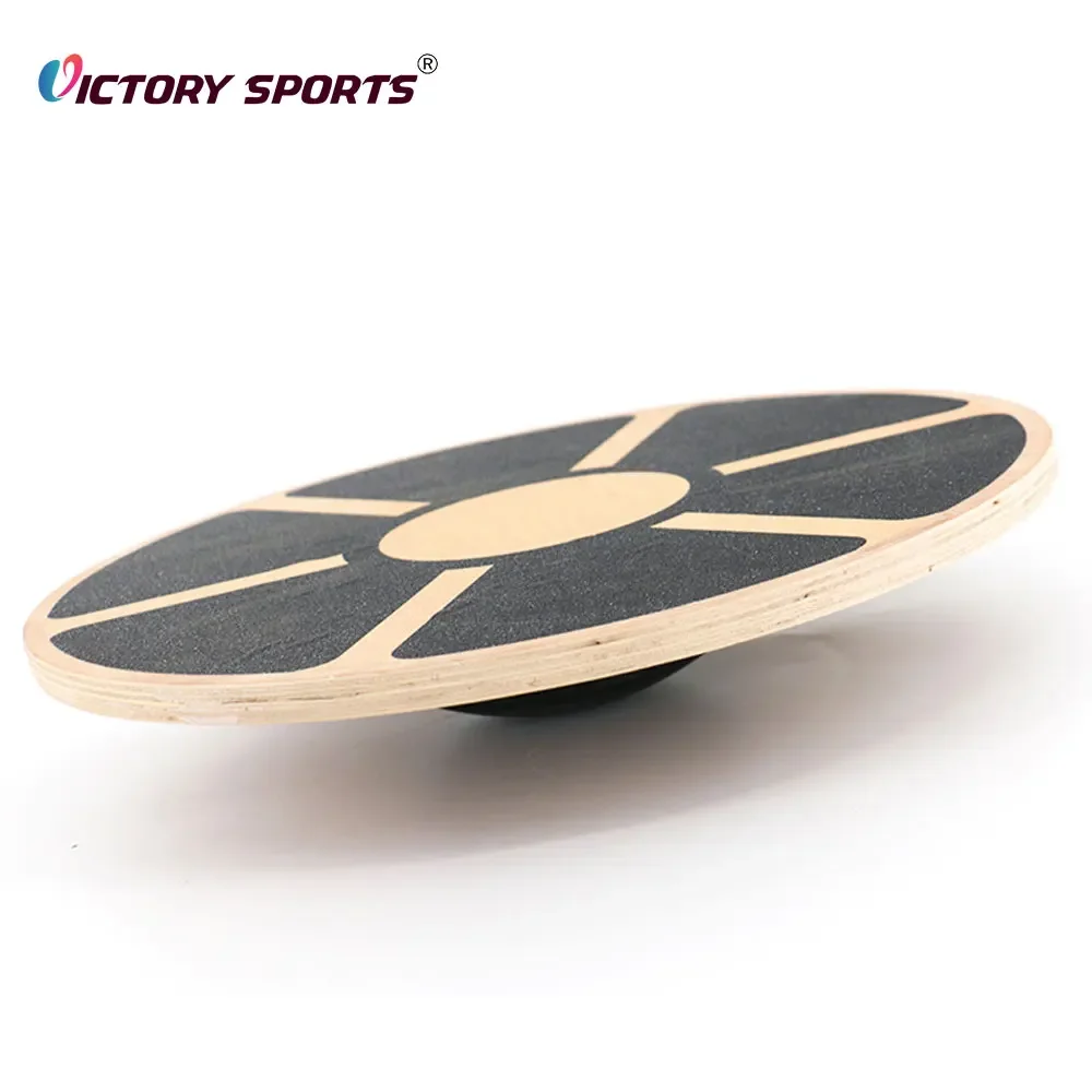 Yoga Stability Rehabilitation Trainer Eco-friendly 39.5*8cm Natural Wobble Wooden Balance Board