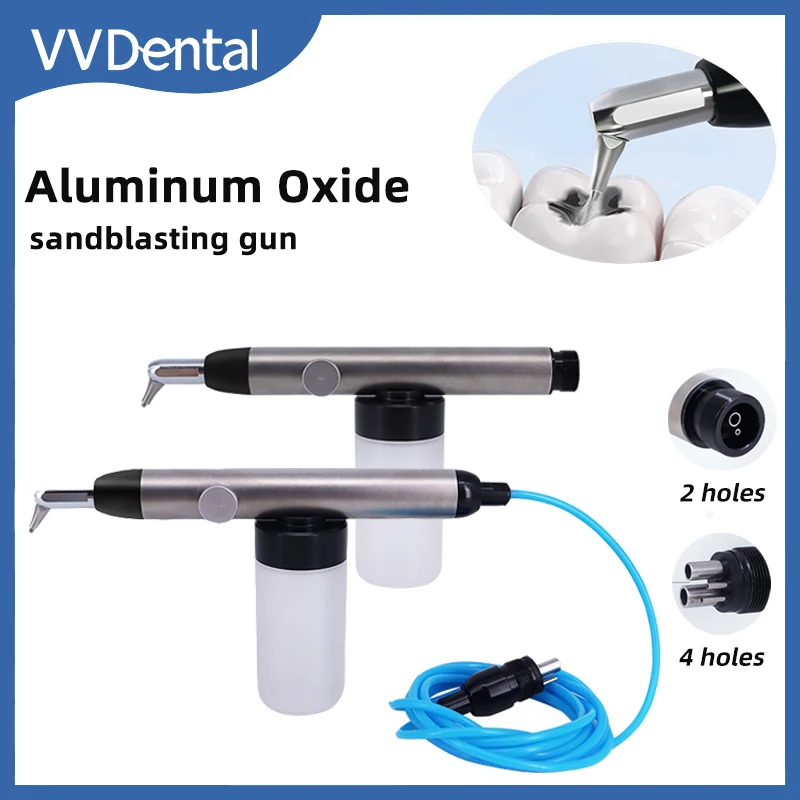 

VVDental Aluminum Oxide Micro Blaster Interface Microetcher Sandblasting Alumina Gun Air Abrasion Polisher Water Spray 2/4 Holes