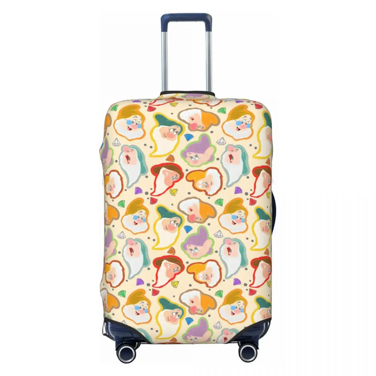 

Чехол для багажа с изображением Белоснежки и семи гномов, эластичный чехол для чемодана с рисунком комиксов, подходит для чемоданов 18-32 дюймов