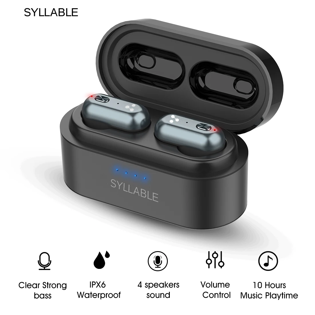 2021 nuovo SYLLABLE S101 Bluetooth V5.0 TWS auricolare 10 ore vero auricolare Stereo Wireless QCC3020 chip per SYLLABLE S101 bassi profondi