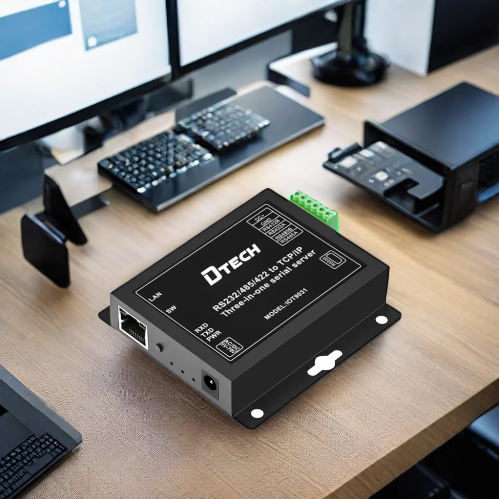 DTECH TCP IP Converter Double Serial Device Ethernet Server For Rs232/485/422