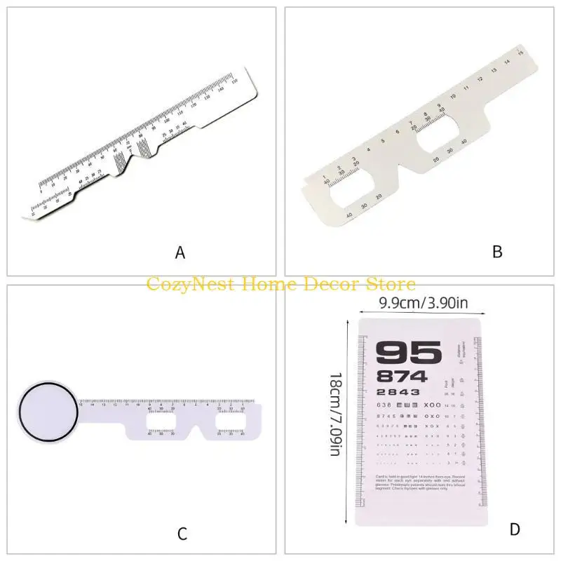 92MF -диаграмма с двумя боковыми глазами / PD Ruler / Occluder Eye Hard