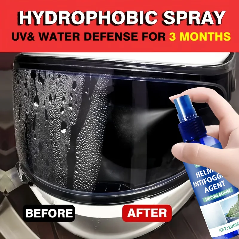 Helmet & Glass Care Anti-Rain Anti-Fog Wax - Nano Coating Repels Water, Boosts Visibility in Rain & Cold