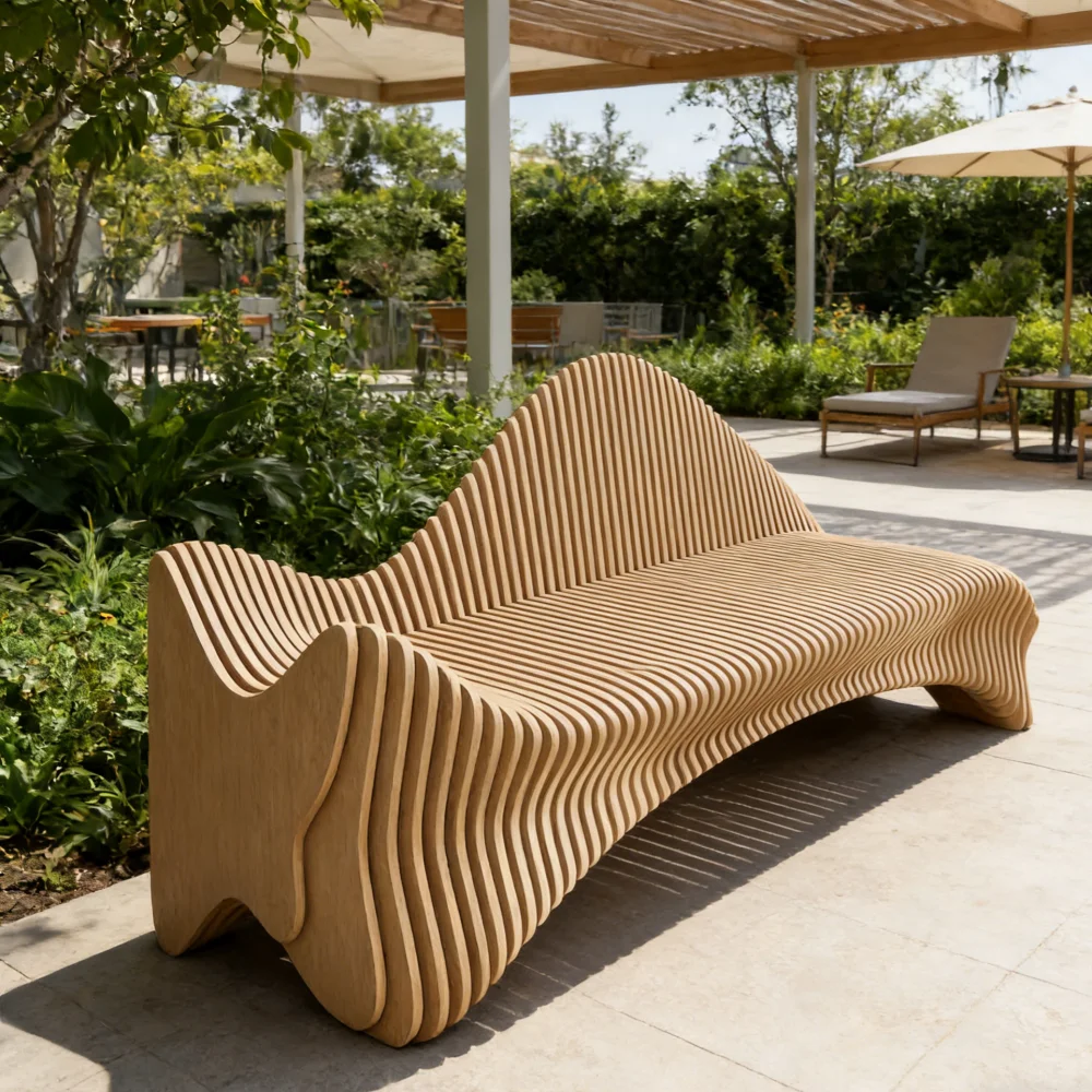 

！@Modular Wooden Sofa Parametric Furniture for Office Hotel Lobby Supermarket Landscape Projects