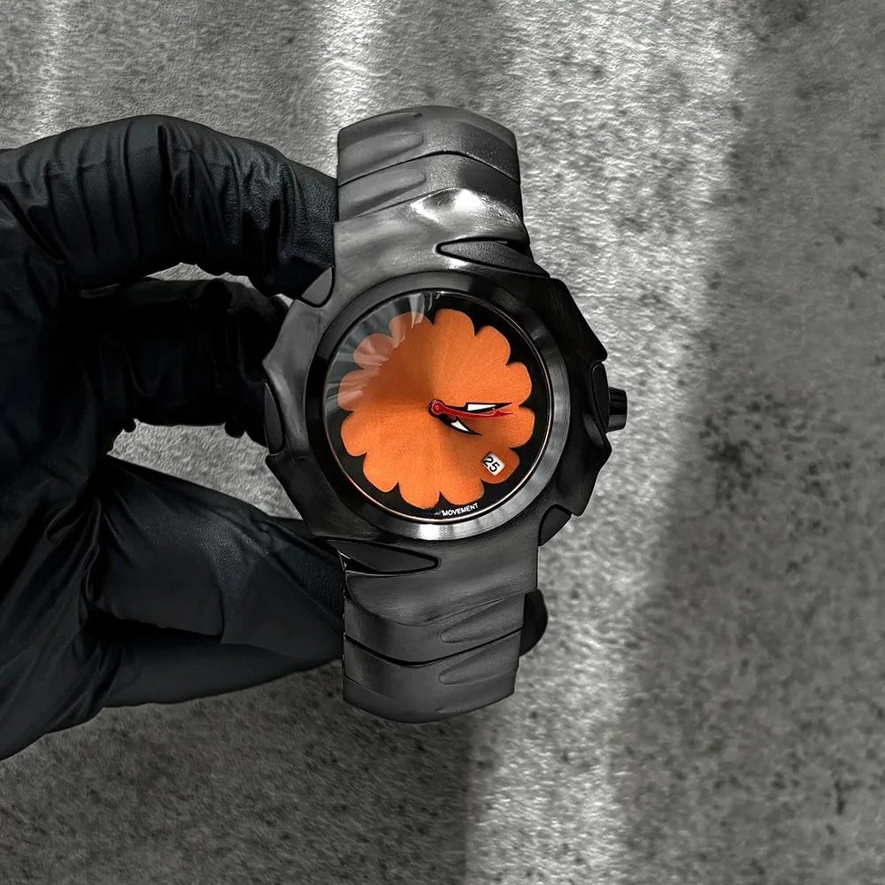 Rood quartz horloge heren Dpecial Blade Y2k ontwerp personaliseren hoge kwaliteit creatieve zwarte middeleeuwse oude stalen unieke heren AAA klok