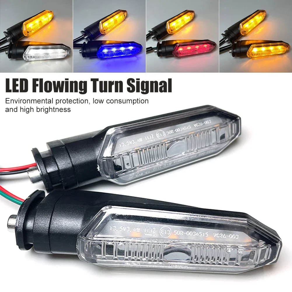 

Motorcycle Turn Signal 12V Dual Color DRL Amber Flowing Water Turn Signal Daytime Running Light For CB150R CRF250L ADV150