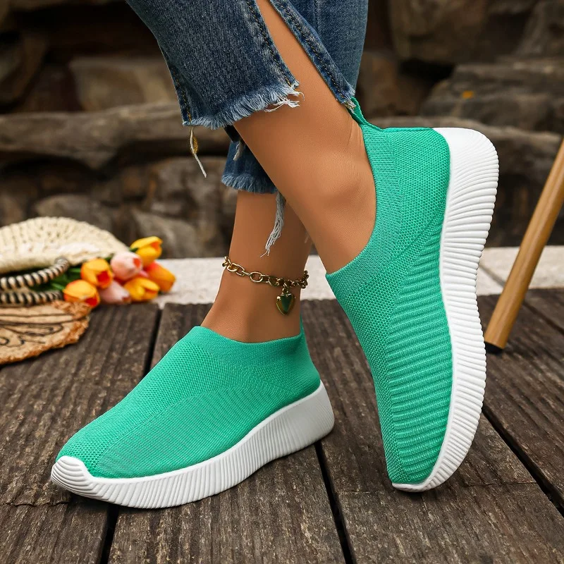 

2025 New Lazy Sock Shoes Slip-on Women's Mesh Breathable Casual Sneakers