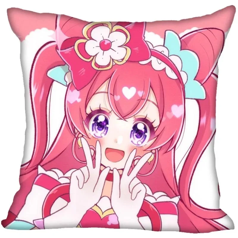 Delicious Party Precure Pillow Cover Bedroom Home Decorative Pillowcase Square Zipper Pillow Cases Fabric Eco-Friendly 0216