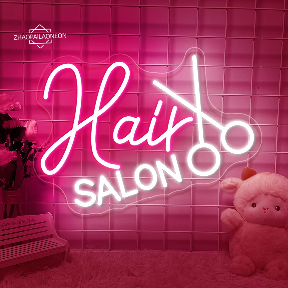 

Hair Salon Neon Sign Hair Room Decor Neon Led Lamp Sign Signboard Beauty Salon Barber Shop Neon Light UP Wall Art Decoration