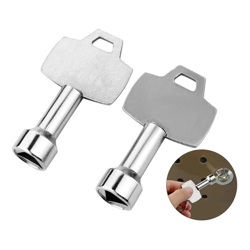 1PC Small Triangles Spanner Key, Matel Triangular Lock Key Socket Universal Utility Key for Elevator Door Triangles Panel Lock