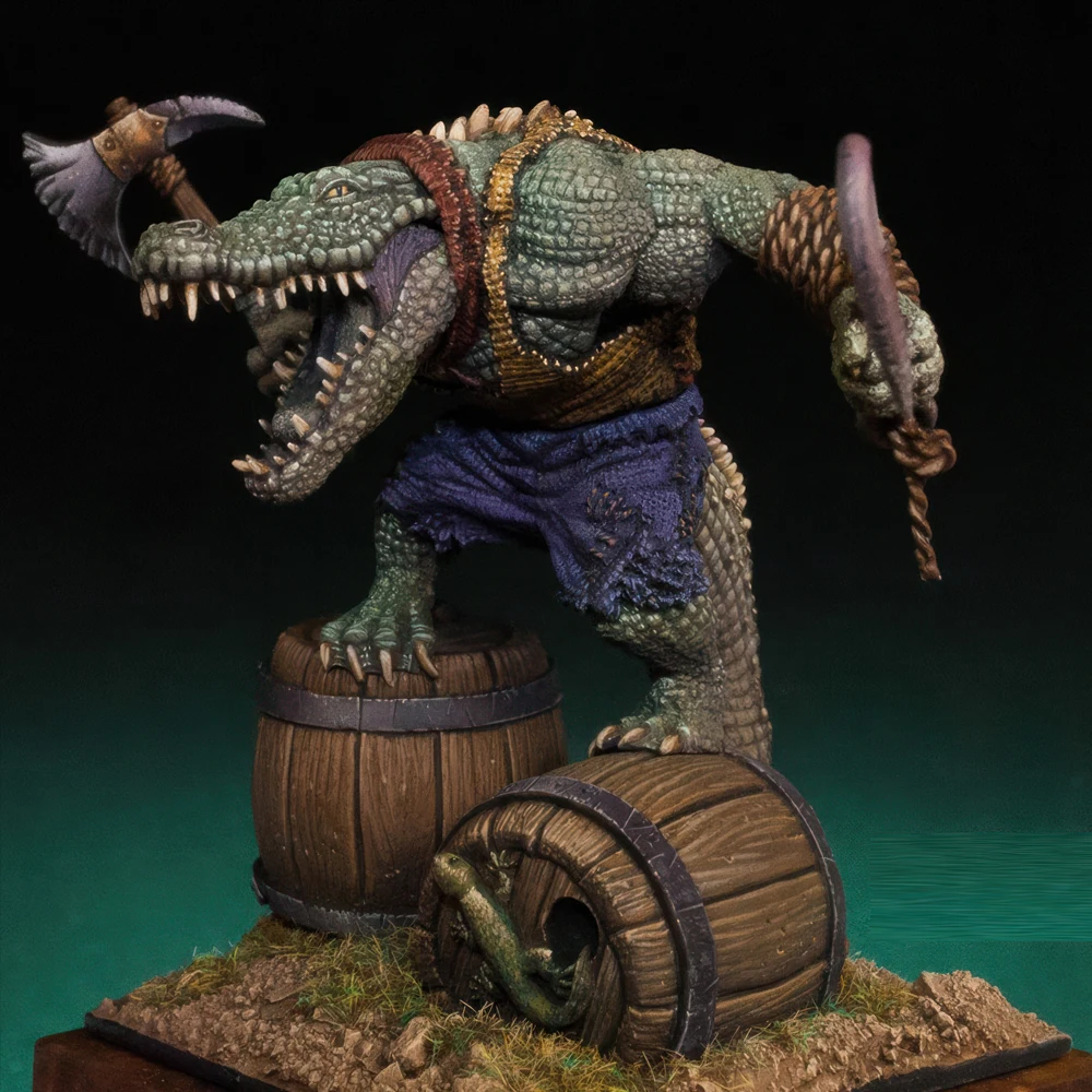 Figura modelo de resina, GK, Crock Pirate, Crocodile Pirates, 40 mm, tema de fantasía, kit sin montar y sin pintar