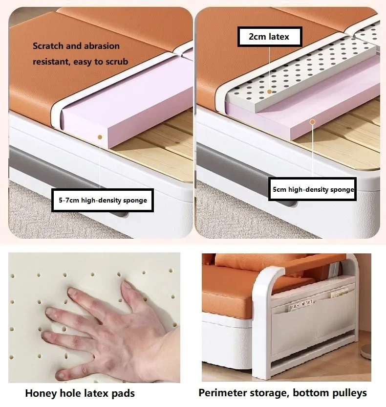 Fresh foldable home sofa fold bed image 3