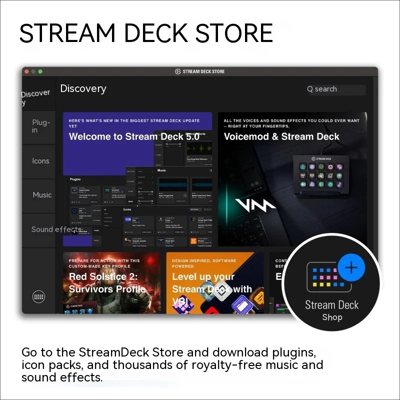 Elgato Stream Deck MK.2 Wielofunkcyjny panel konsoli do transmisji na żywo Designerski asystent biurkowy Mini klawiatura makro Biuro dla graczy