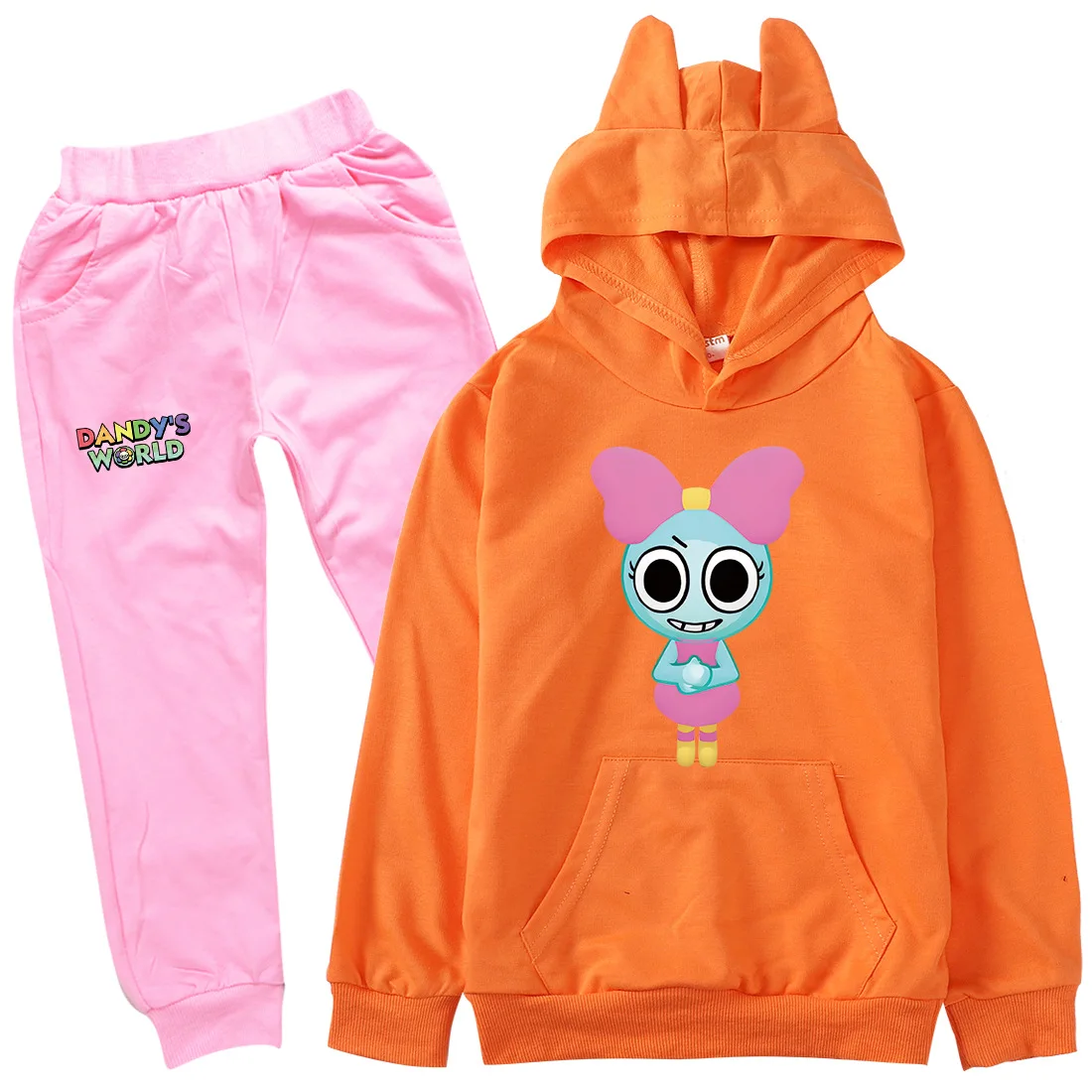 Ropa del mundo de Dandy para niños, conjunto de Sudadera con capucha del juego de terror de Dandy World, ropa para bebés y niñas, sudaderas con capucha y pantalones para jóvenes, conjuntos de 2 piezas