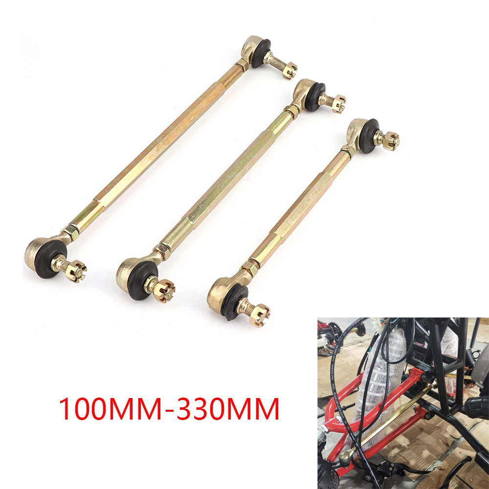 1ペア-100mm-330mm-ステアリングシャフト-タイロッド-m10-タイロッド-ボールジョイントキット-50cc-250cc-atv-ゴーカート-utv-バギー-クワッドバイク-アクセサリー用