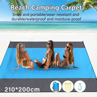 200x210cm Waterproof Beach Mat Large Outdoor Camping Mat Blanket Fold Sand Free Pocket Mattress Portable Lightweight Picnic Mat